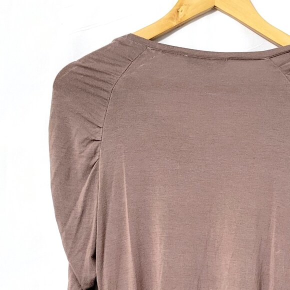 Vivienne Tam Womens Ruched Long Sleeve Cinched Top Size S Y2K Viscose Minimalist - Picture 11 of 11